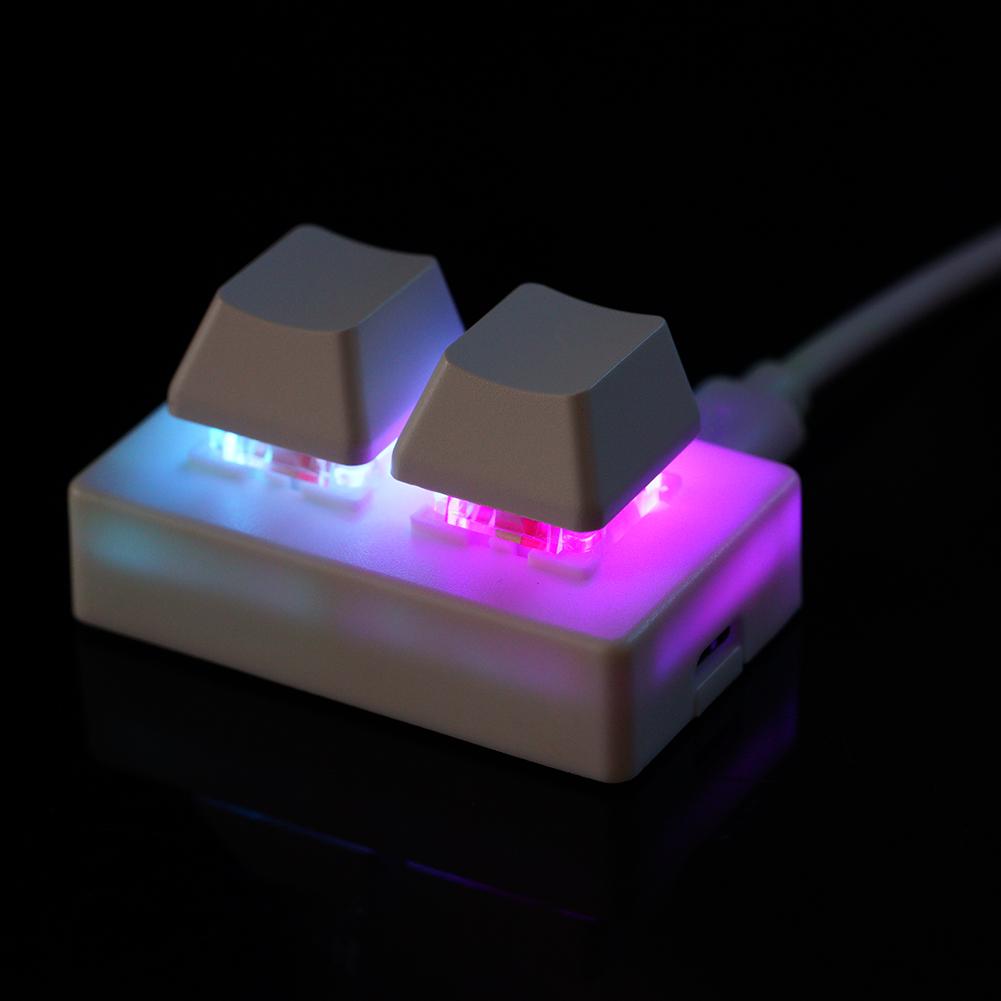 Desk Setup Programmer - 2 ปุ่ม USB คีย์บอร์ดขนาดเล็กแบบตั้งโปรแกรมมาโครได้ คีย์บอร์ดคัดลอกและวาง สำหรับ