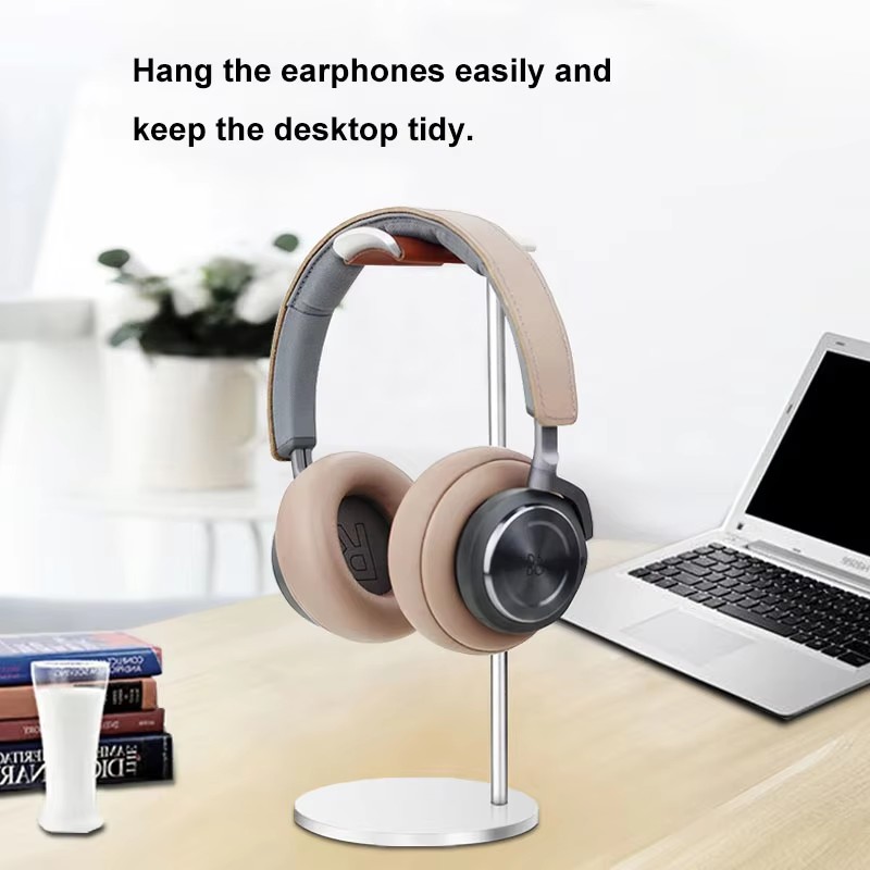 Desk Setup Gaming - ขาตั้งหูฟังอะลูมิเนียมโค้ง แข็งแรง ทนทาน สำหรับหูฟังเกมมิ่ง พร้อมฐานที่มั่นคง ใช้ตั้งโชว์บนโต๊ะ