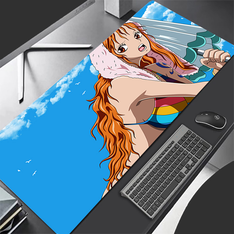 Desk Setup Accessories - แผ่นรองเมาส์ลายวันพีซ ทนทาน อุปกรณ์เสริมสำหรับเล่นเกม อนิเมะ แผ่นรองโต๊ะคอมพิวเตอร์ขนาดใหญ่ XXL