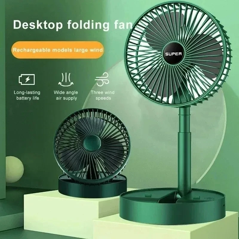 Desk Setup At Home - พัดลมไฟฟ้าแบบพับได้ USB พัดลมลมเย็นแบบพกพาในร่มและกลางแจ้ง เครื่องทำความเย็นขนาดเล็กสำหรับบ้าน พัดลมตั้งโต๊ะ พัดลมระบายความร้อนสำหรับตั้งโต๊ะสำหรับแคมป์ปิ้ง