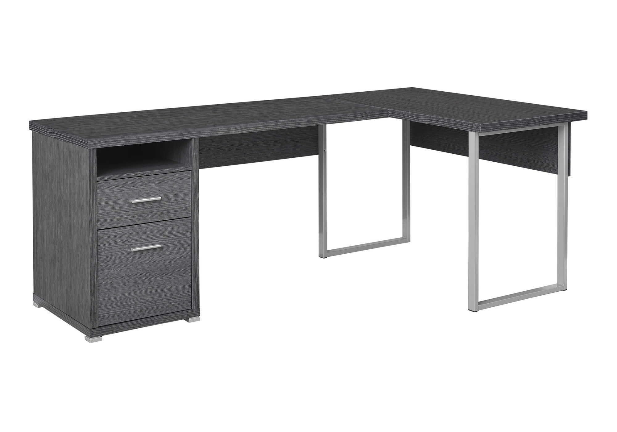 L Shaped Desk Setup - โต๊ะคอมพิวเตอร์ I 7257, สำหรับโฮมออฟฟิศ, ติดตั้งซ้าย-ขวา, พร้อมช่องเก็บของ,
