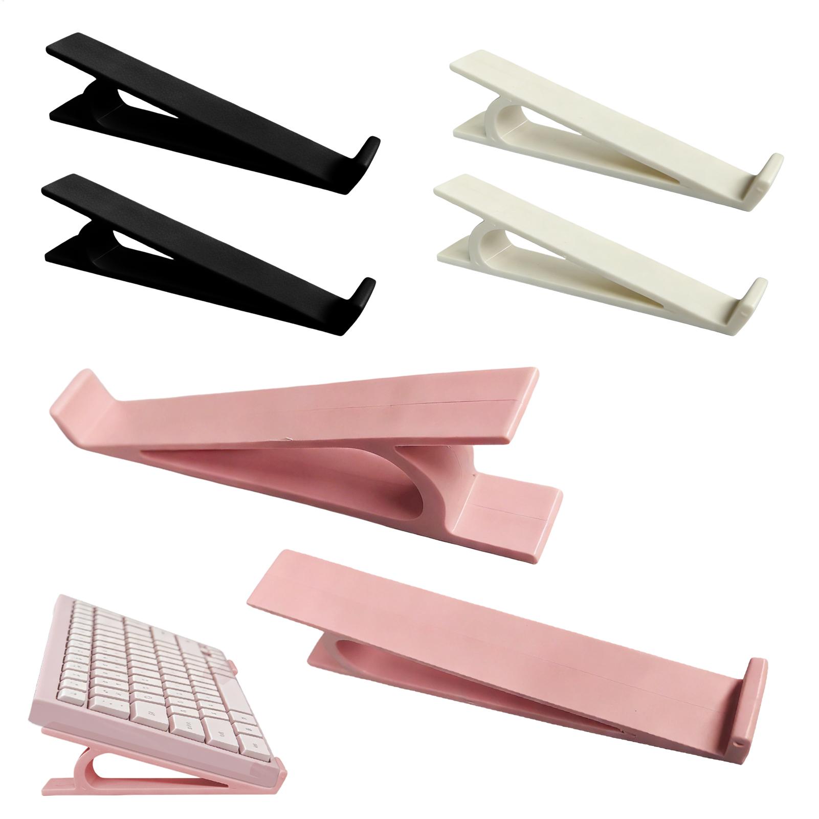 Desk Setup Gaming - ขาตั้งคีย์บอร์ดอเนกประสงค์ 2 ชิ้น/คู่ ขาตั้งคอมพิวเตอร์กันลื่นตามหลักสรีรศาสตร์สำหรับโต๊ะพิมพ์งานเล่นเกมโฮมออฟฟิศ