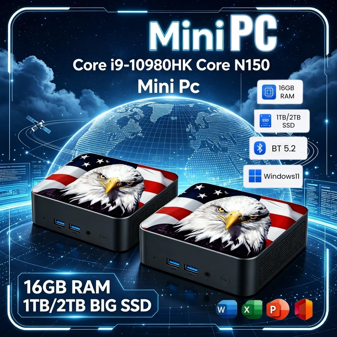 Desk Setup For Office - มินิพีซีสำหรับโต๊ะทำงานสไตล์อเมริกัน Core N150 I9-10980HK Windows11 ดีไซน์โดดเด่น