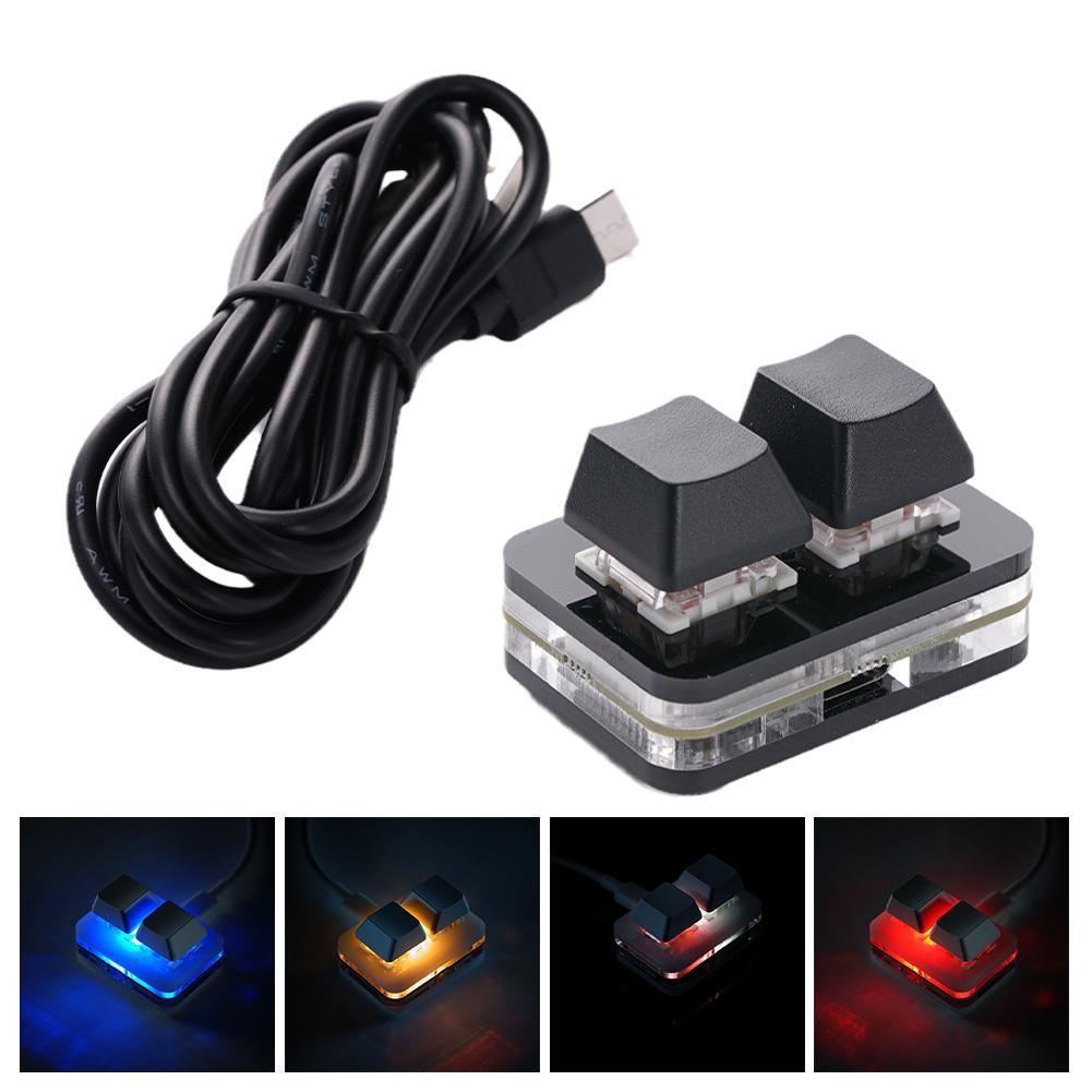 Desk Setup Programmer - MacroUSB คีย์บอร์ดแบบกลไกแบบกําหนดเอง 2 ปุ่มคีย์บอร์ดเกม Sayo อุปกรณ์ทางลัดปุ่มกดแบบตั้งโปรแกรมได้ปุ่มมาโคร