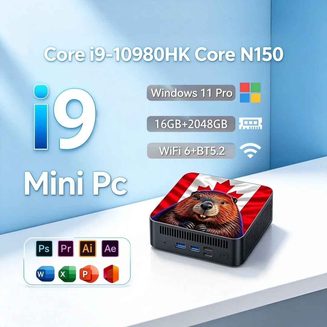 Desk Setup For Office - มินิพีซี คอมพิวเตอร์ตั้งโต๊ะสไตล์แคนาดา สำหรับสำนักงาน Core N150 I9-10980HK
