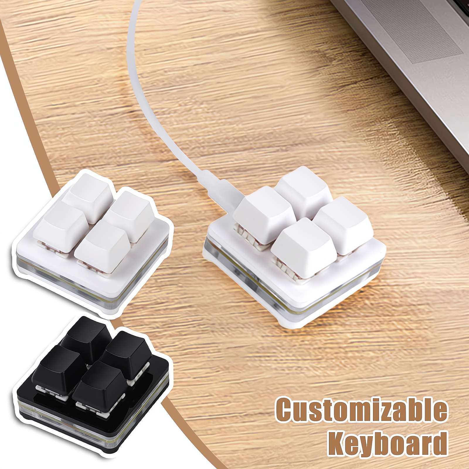 Desk Setup Programmer - 1/2/3/4ปุ่ม outemu ปุ่มกด Osu สีแดงคีย์บอร์ดแมโครคีย์บอร์ดกลไกขนาดเล็กโปรแกรมเล่นเกมคีย์บอร์ดมัลติมีเดียควบคุม DIY