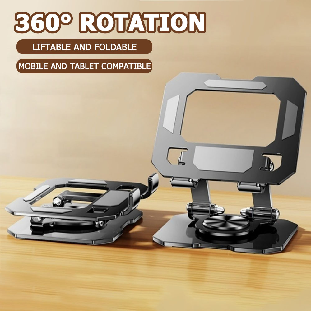 Desk Setup Gaming - ขาตั้งแท็บเล็ตแบบหมุนได้ 360 องศา ปรับระดับได้ พับเก็บได้ ยกขึ้นได้