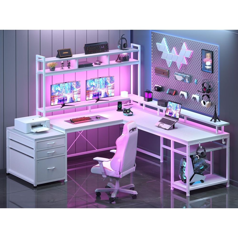 โต๊ะทำงานรูปตัว L ขนาด 104 นิ้ - L Shaped Desk Setup บทวิจารณ์และราคา