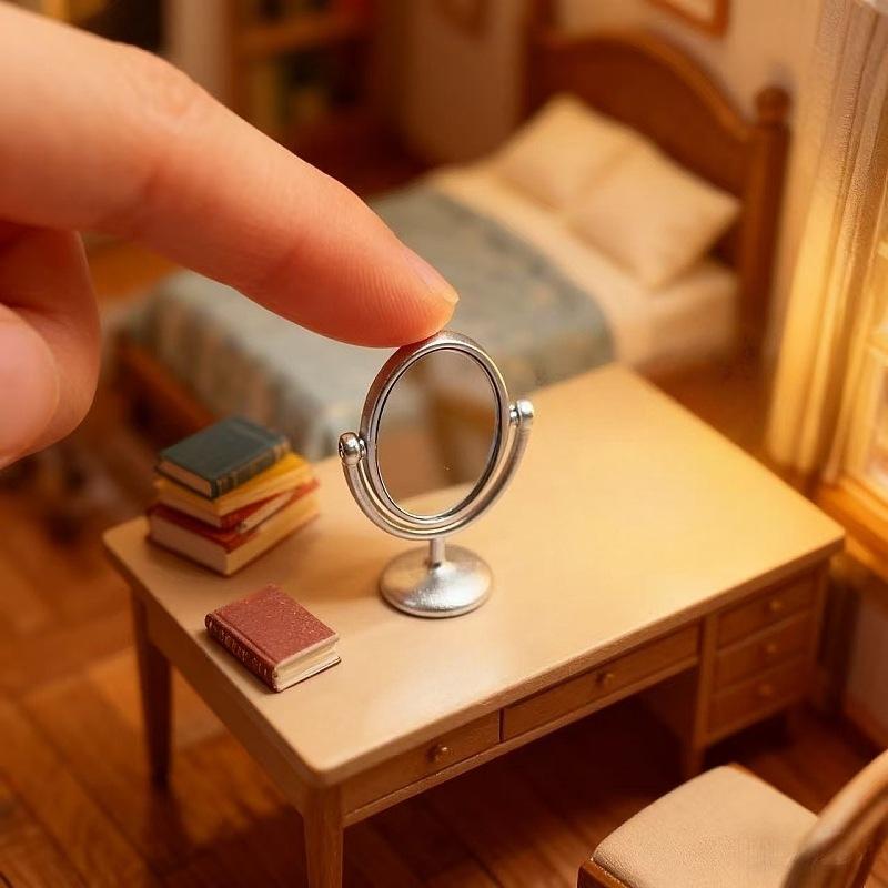 โมเดลฉากโต๊ะเครื่องแป้งกระจกสไ - Desk Setup Retro บทวิจารณ์และราคา