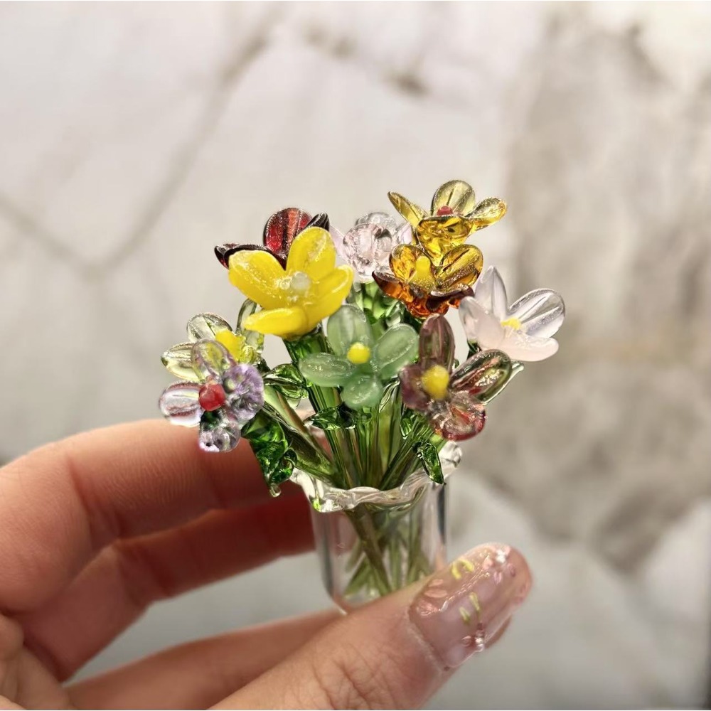 1 ชิ้น งานฝีมือแก้วทำมือ รูปดอ - Desk Setup Computer บทวิจารณ์และราคา