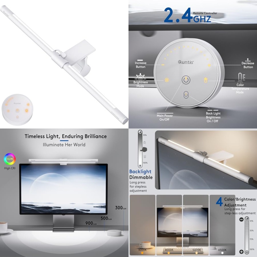 แถบไฟมอนิเตอร์พร้อมรีโมท, ถนอม - Desk Setup For Office บทวิจารณ์และราคา