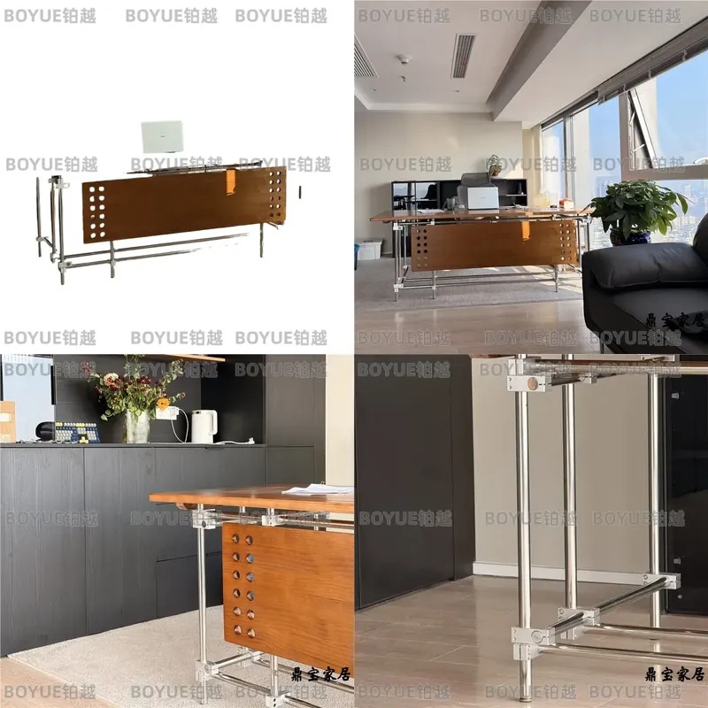 โต๊ะทำงานไม้เนื้อแข็งสไตล์บาวเ - L Shaped Desk Setup บทวิจารณ์และราคา