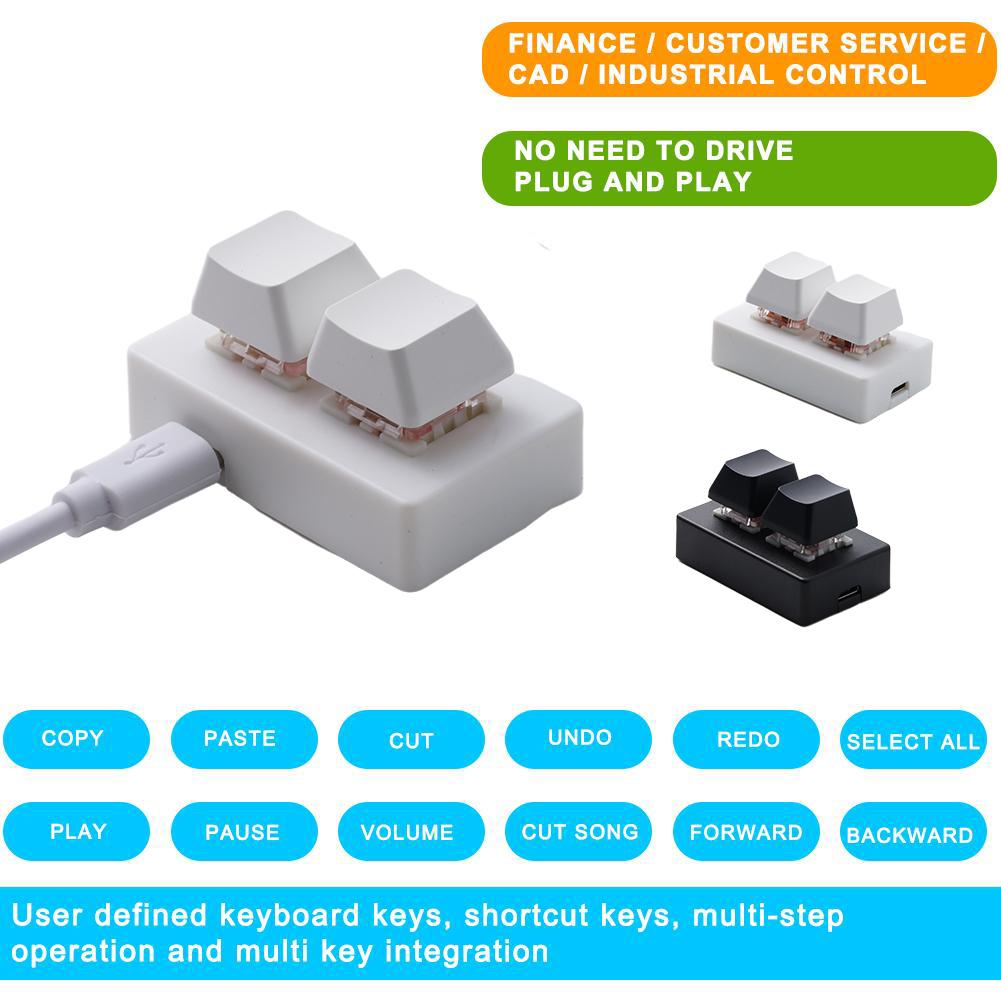 2 ปุ่ม USB คีย์บอร์ดขนาดเล็กแบ - Desk Setup Programmer บทวิจารณ์และราคา