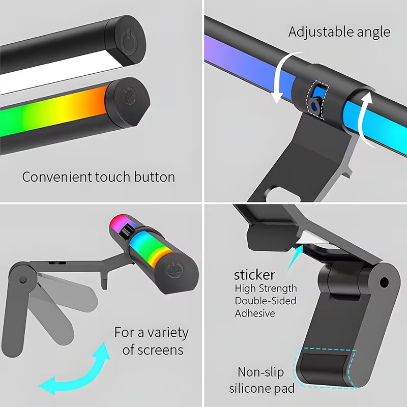 แถบไฟมอนิเตอร์ RGB ไฟบาร์สร้าง - Desk Setup Accessories บทวิจารณ์และราคา