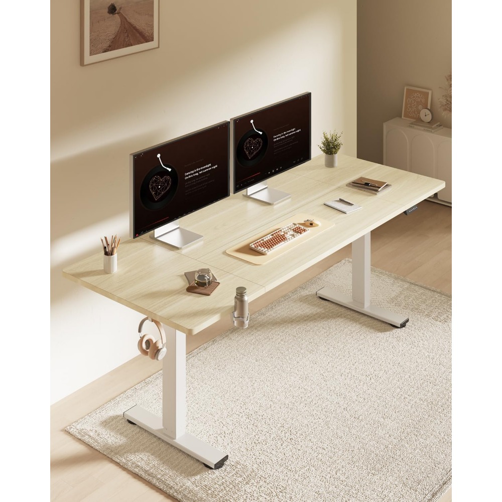 FLEXISPOT โต๊ะยืนไฟฟ้าขนาด 63x - Desk Setup For Office บทวิจารณ์และราคา