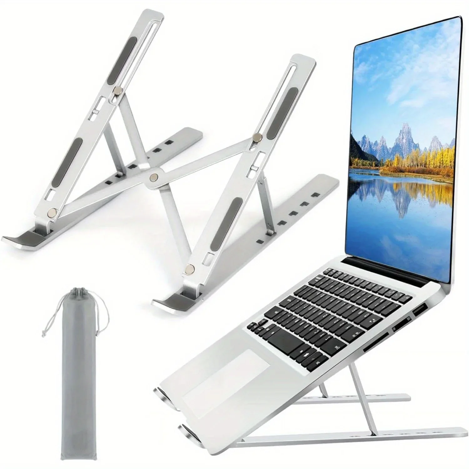 ขาตั้งโน้ตบุ๊กอะลูมิเนียมพับได - Desk Setup Macbook บทวิจารณ์และราคา