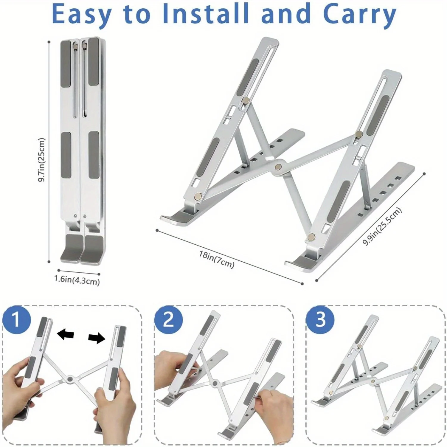 ขาตั้งโน้ตบุ๊กอะลูมิเนียมพับได - Desk Setup Macbook บทวิจารณ์และราคา