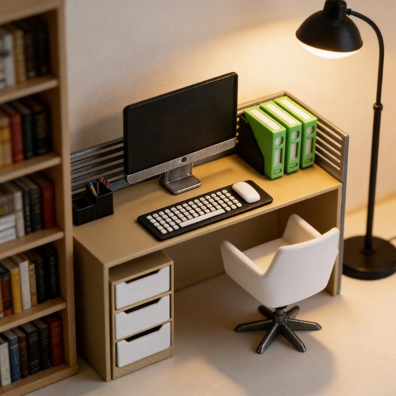 ชุดโต๊ะเพื่อนร่วมงานจิ๋วพร้อมเ - Desk Setup Natural บทวิจารณ์และราคา