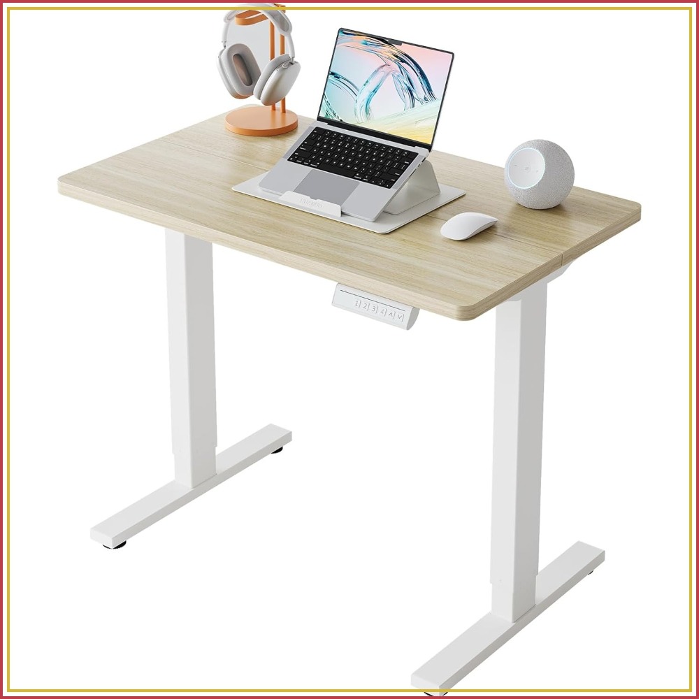 โต๊ะทำงานไฟฟ้าขนาดเล็ก ปรับระด - L Shaped Desk Setup บทวิจารณ์และราคา