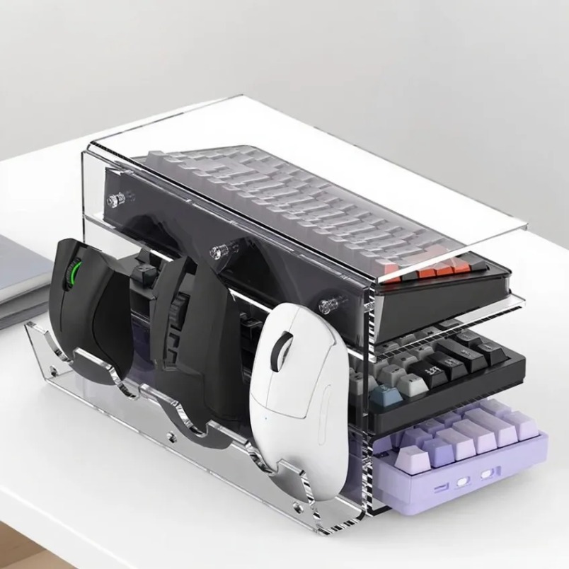 ชั้นวางคีย์บอร์ด 3 ชั้น อะคริล - Desk Setup Gaming บทวิจารณ์และราคา