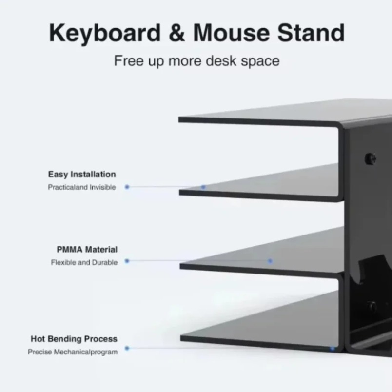 ชั้นวางคีย์บอร์ด 3 ชั้น อะคริล - Desk Setup Gaming บทวิจารณ์และราคา
