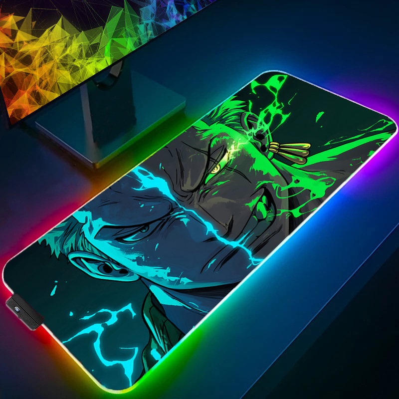 ONE PIECE Zoro Mouse Pad RGB อ - Desk Setup Accessories บทวิจารณ์และราคา