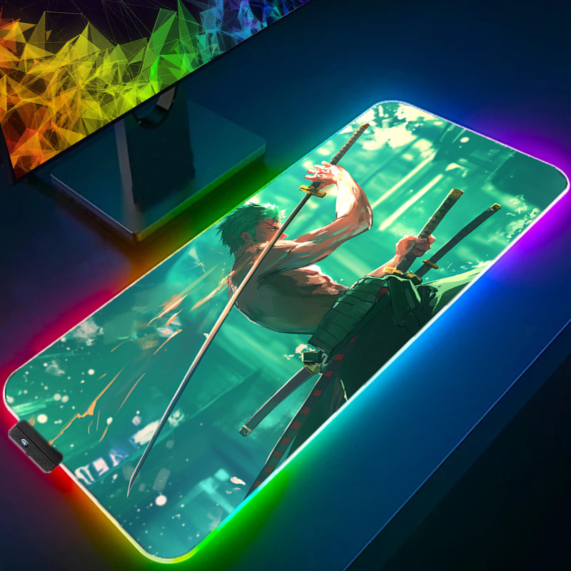 ONE PIECE Zoro Mouse Pad RGB อ - Desk Setup Accessories บทวิจารณ์และราคา