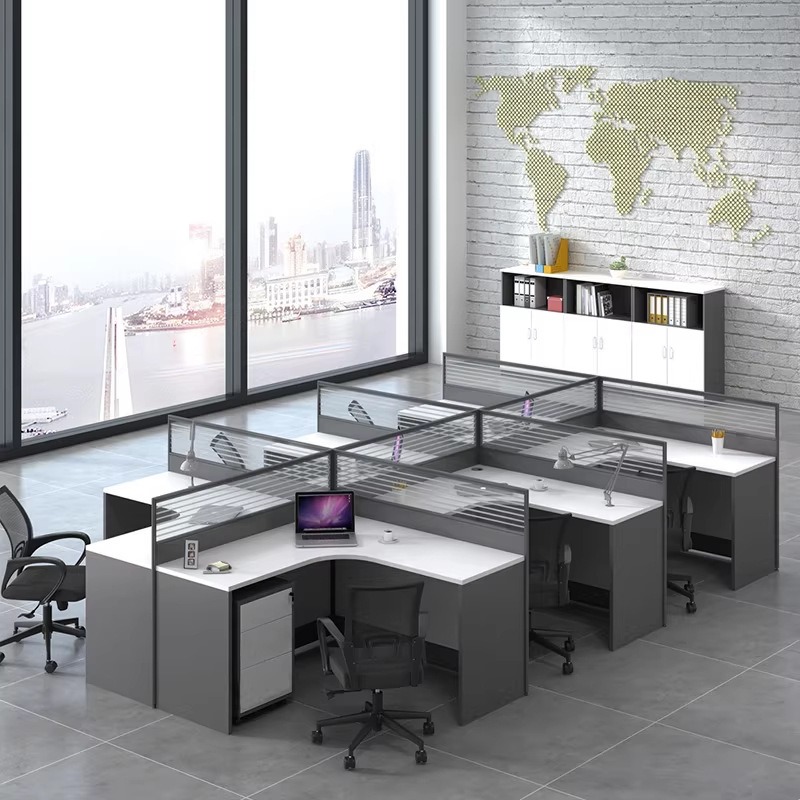 โต๊ะทำงานสำนักงานสีขาวสำหรับ 2 - L Shaped Desk Setup บทวิจารณ์และราคา