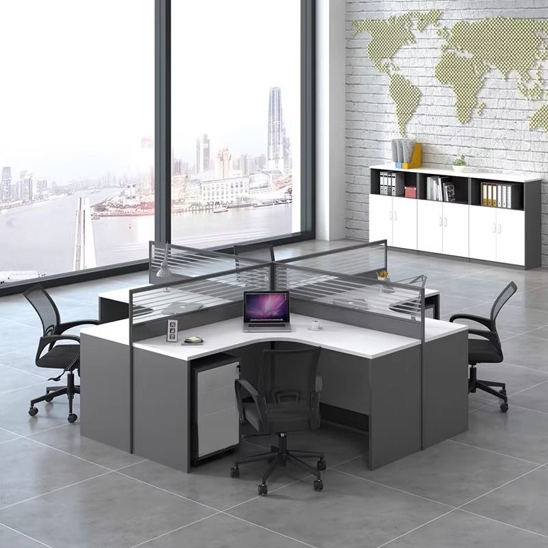โต๊ะทำงานสำนักงานสีขาวสำหรับ 2 - L Shaped Desk Setup บทวิจารณ์และราคา