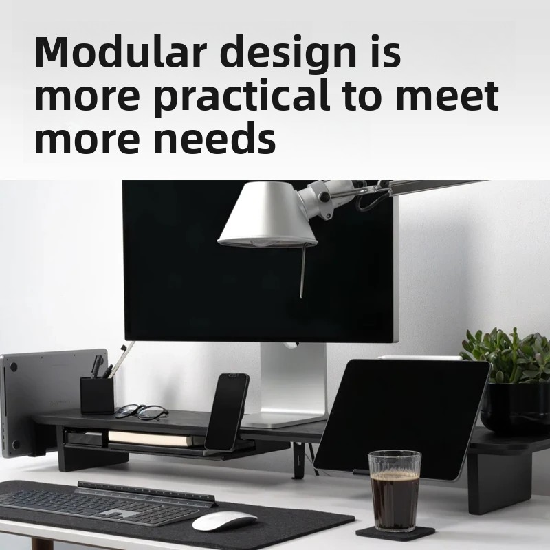 แท่นวางจอคอมพิวเตอร์ไม้จริง ชั - Desk Setup For Office บทวิจารณ์และราคา