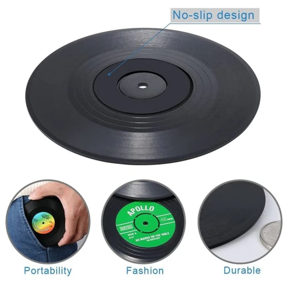 ถาดรองแก้วไวนิลย้อนยุคลายอัดเส - Desk Setup Retro บทวิจารณ์และราคา
