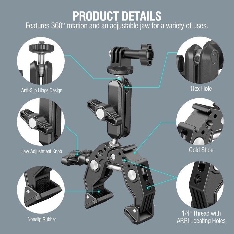 ตัวหนีบอเนกประสงค์อะลูมิเนียมพ - Monitor Arm Clamp บทวิจารณ์และราคา