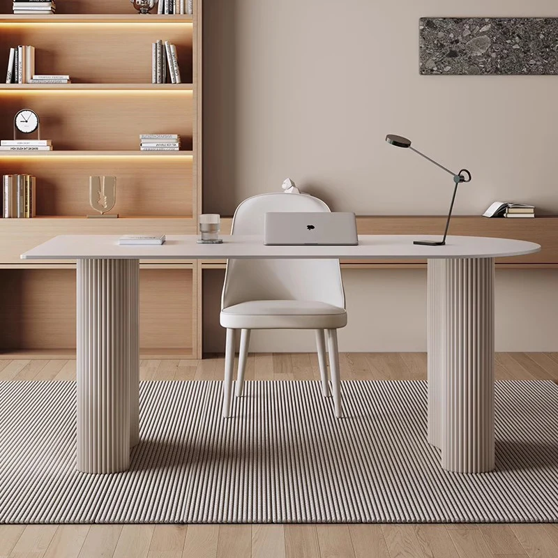โต๊ะทำงานในห้องนอน โต๊ะโน้ตบุ๊ - L Shaped Desk Setup บทวิจารณ์และราคา