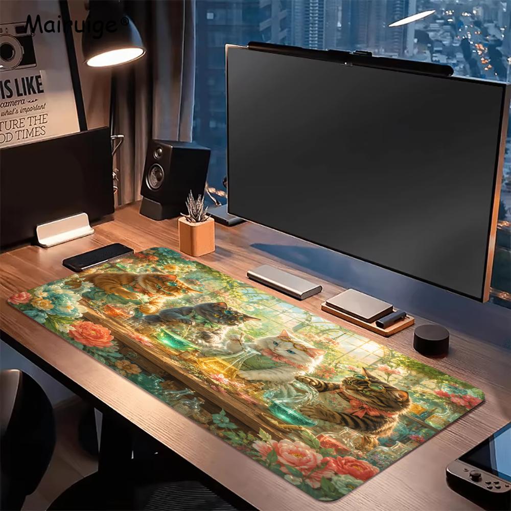 แผ่นรองเมาส์ลายแมว แผ่นรองโต๊ะ - Desk Setup For Studying บทวิจารณ์และราคา