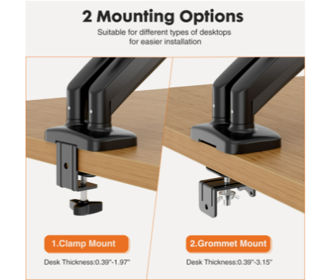ขาตั้งจอคู่แบบแขนยืดหดได้, ขาต - Monitor Arm Clamp บทวิจารณ์และราคา
