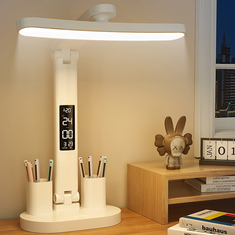 นาฬิกา LED โคมไฟตั้งโต๊ะ USB ช - Desk Setup At Home บทวิจารณ์และราคา