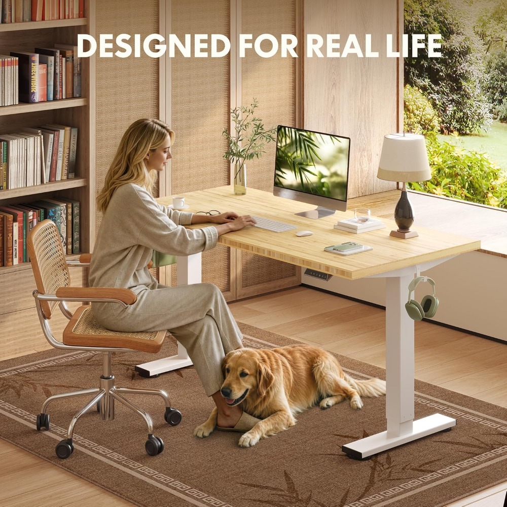FLEXISPOT โต๊ะทำงานแบบยืนไม้ไผ - Desk Setup For Office บทวิจารณ์และราคา