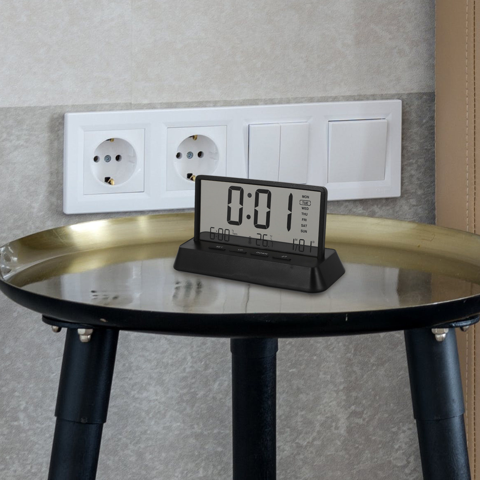 นาฬิกาปลุกดิจิตอลขนาดเล็กกะทัด - Desk Setup For Office บทวิจารณ์และราคา