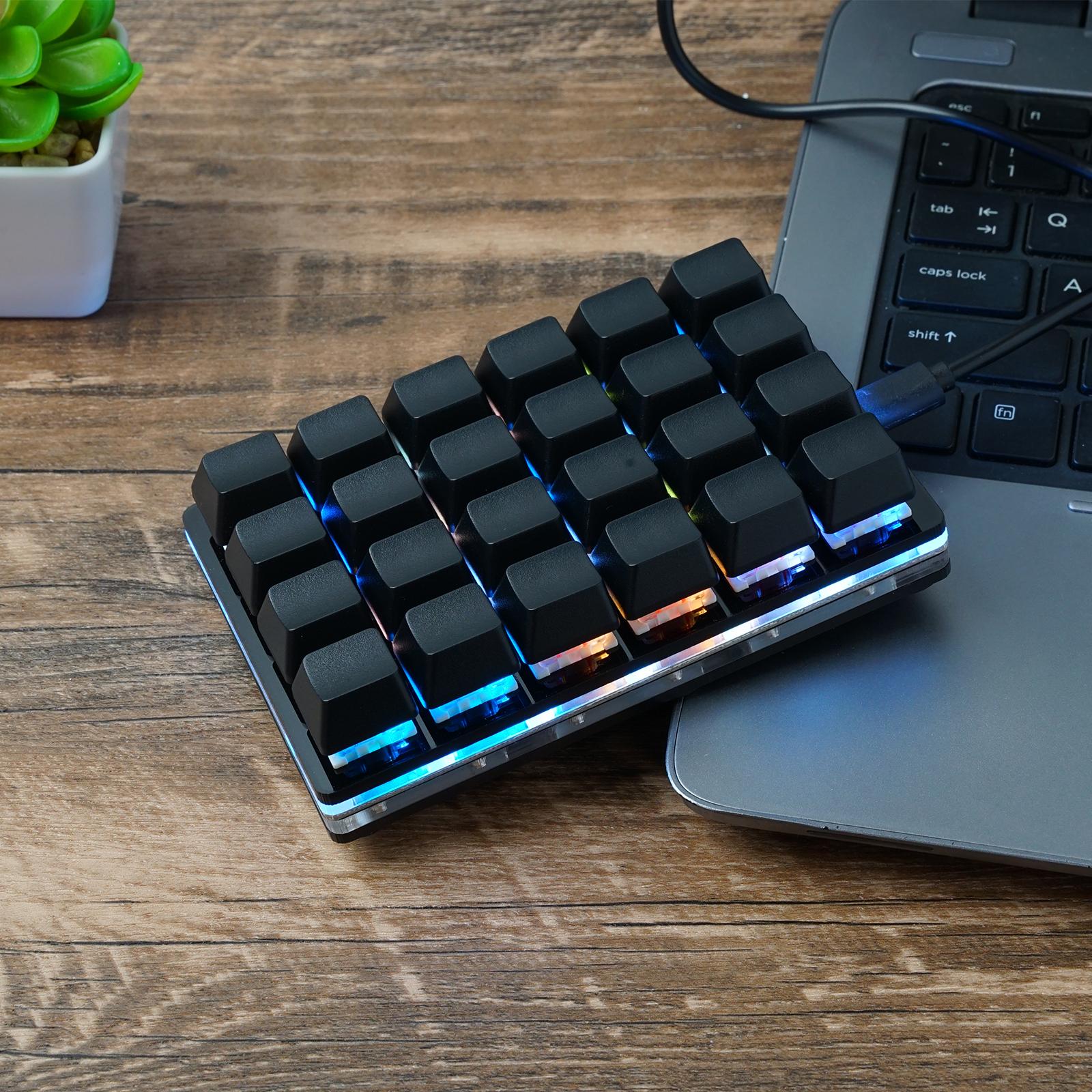 มินิยูเอสบีคีย์บอร์ดแบบกลไกแบบ - Desk Setup Programmer บทวิจารณ์และราคา